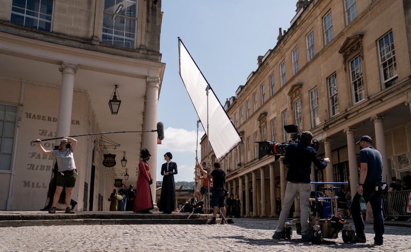 Persuasion filming on Bath Street